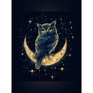 Night Sky Owl Custom Fridge Magnet Home Kitchen Decor